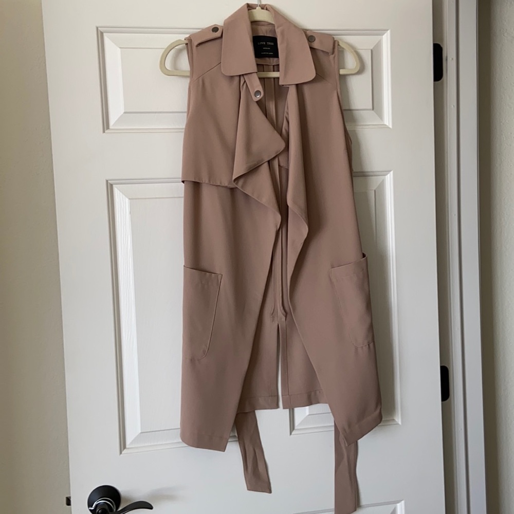 Love Tree Moto Longline Vest w/ Belt